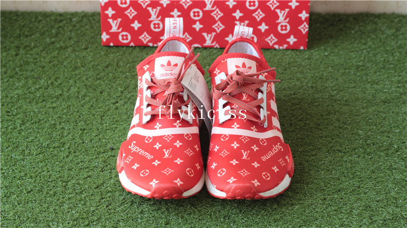 LVS X Supreme Adidas NMD XR1 Red Real Boost